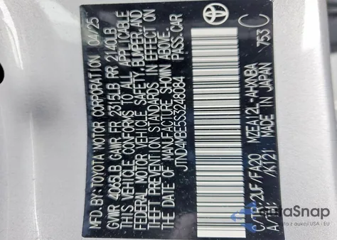 2025 Toyota Corolla Se from USA, damaged, VIN JTND4MBE5S3248084